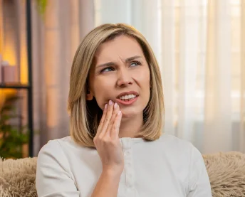 Patient discussing impacted tooth treatment